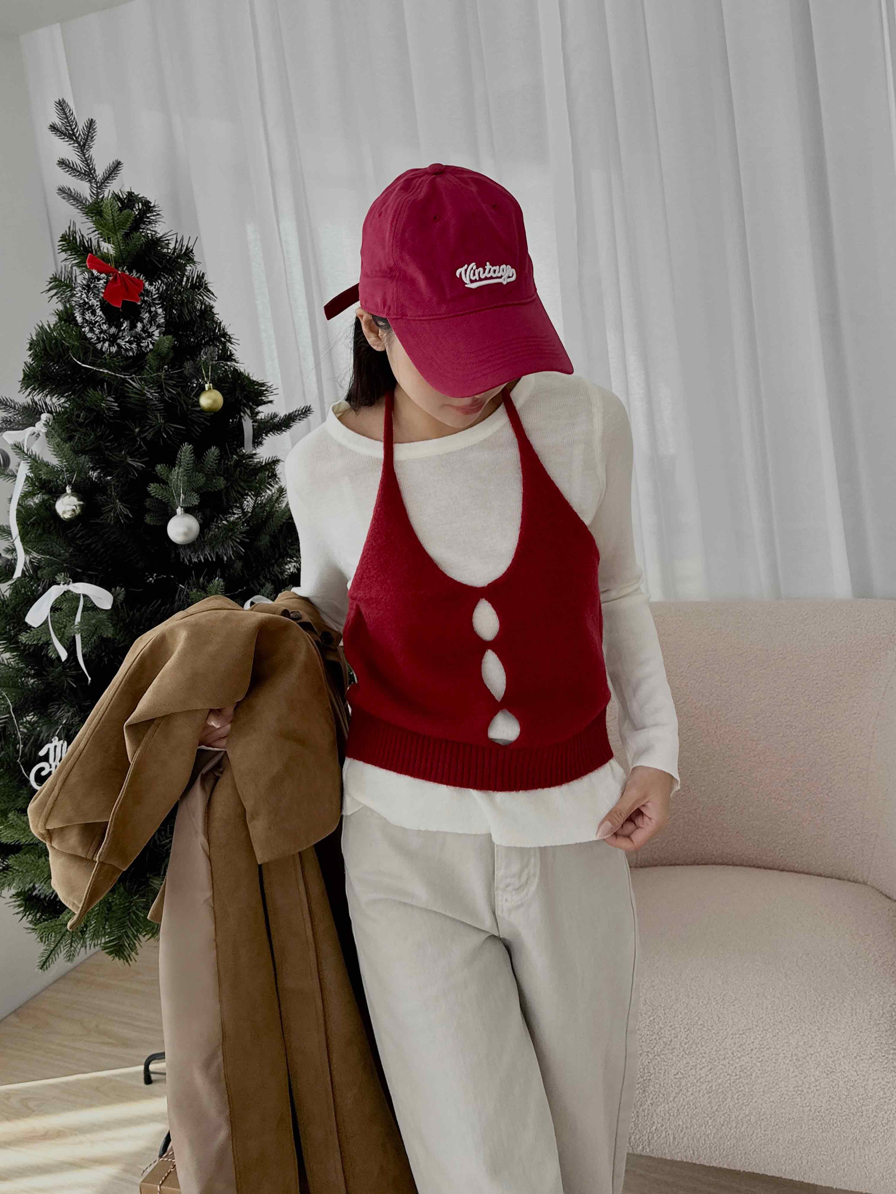 綁帶層次二件式上衣