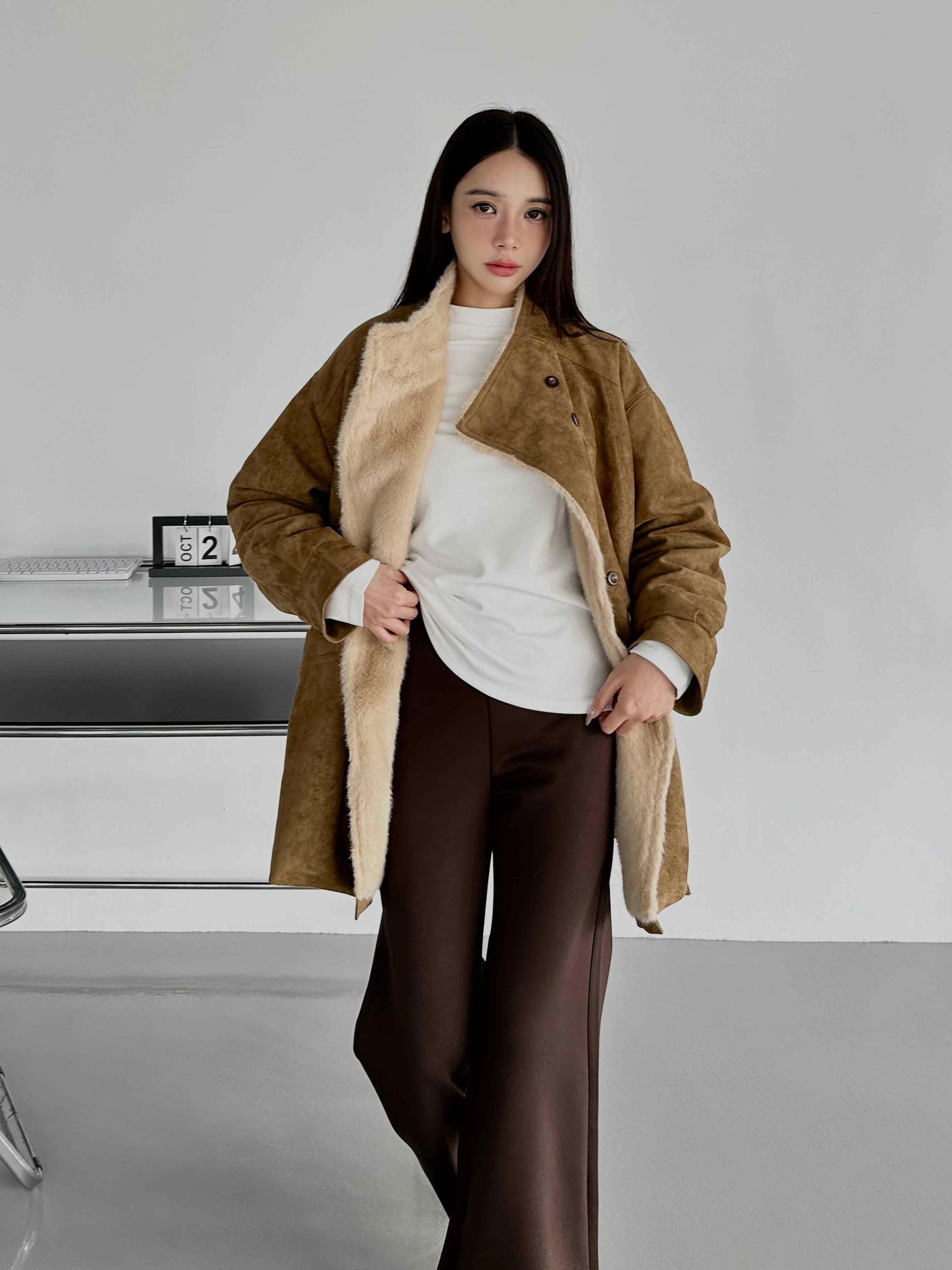 毛絨麂皮外套 (附帶)