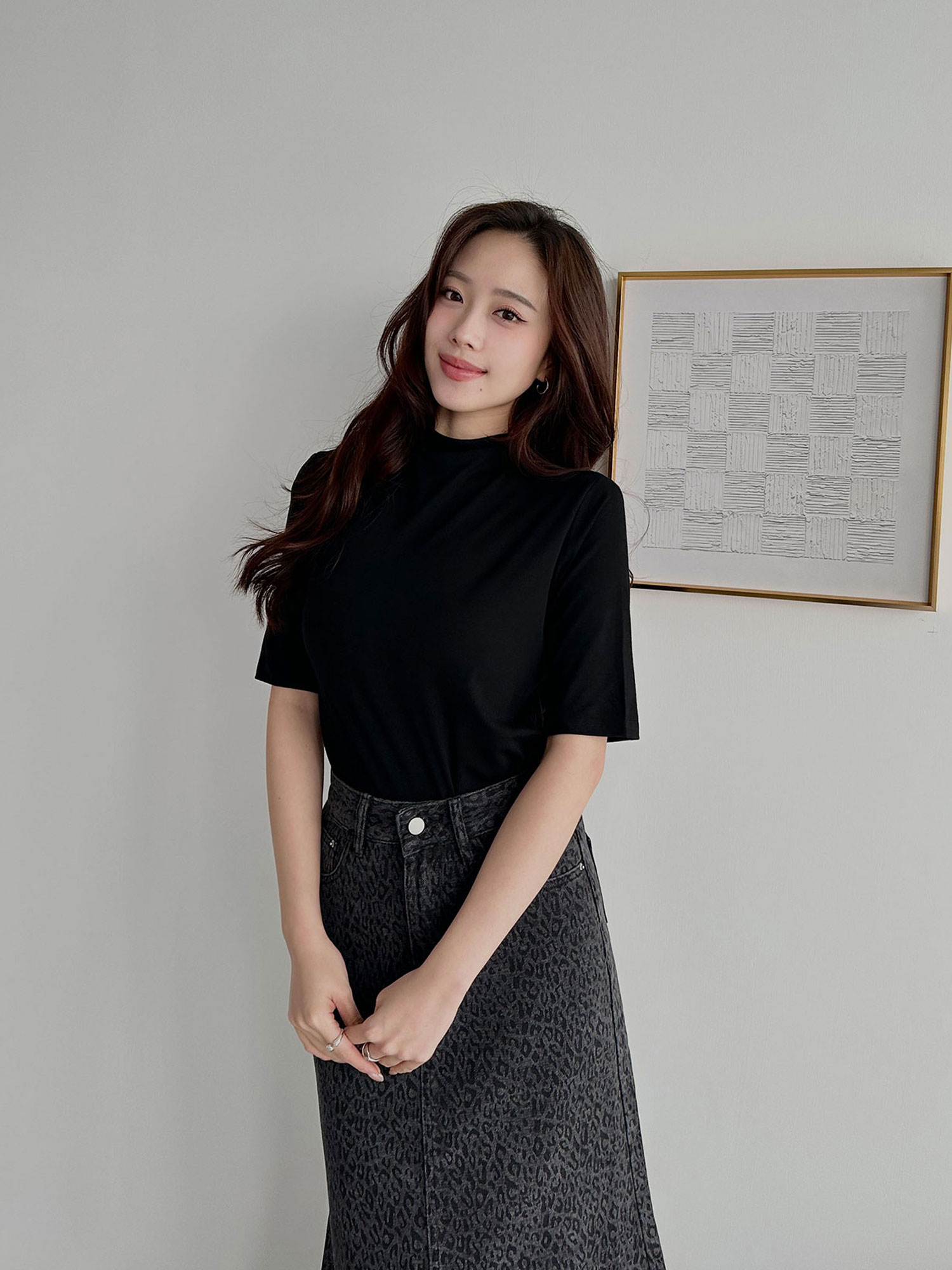 極簡柔棉立領上衣