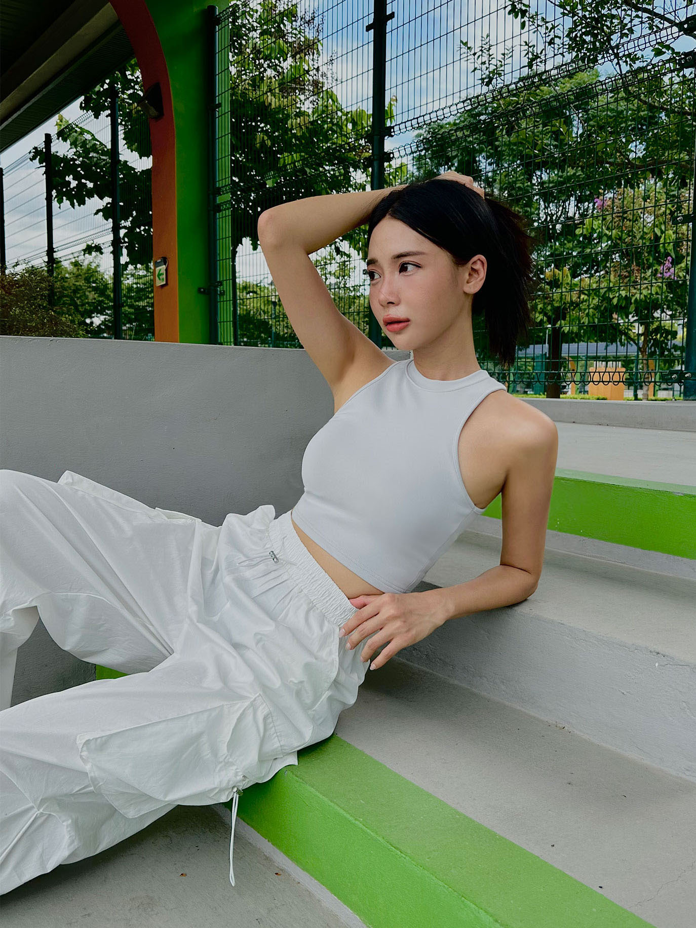 機能削肩襯墊可抽背心