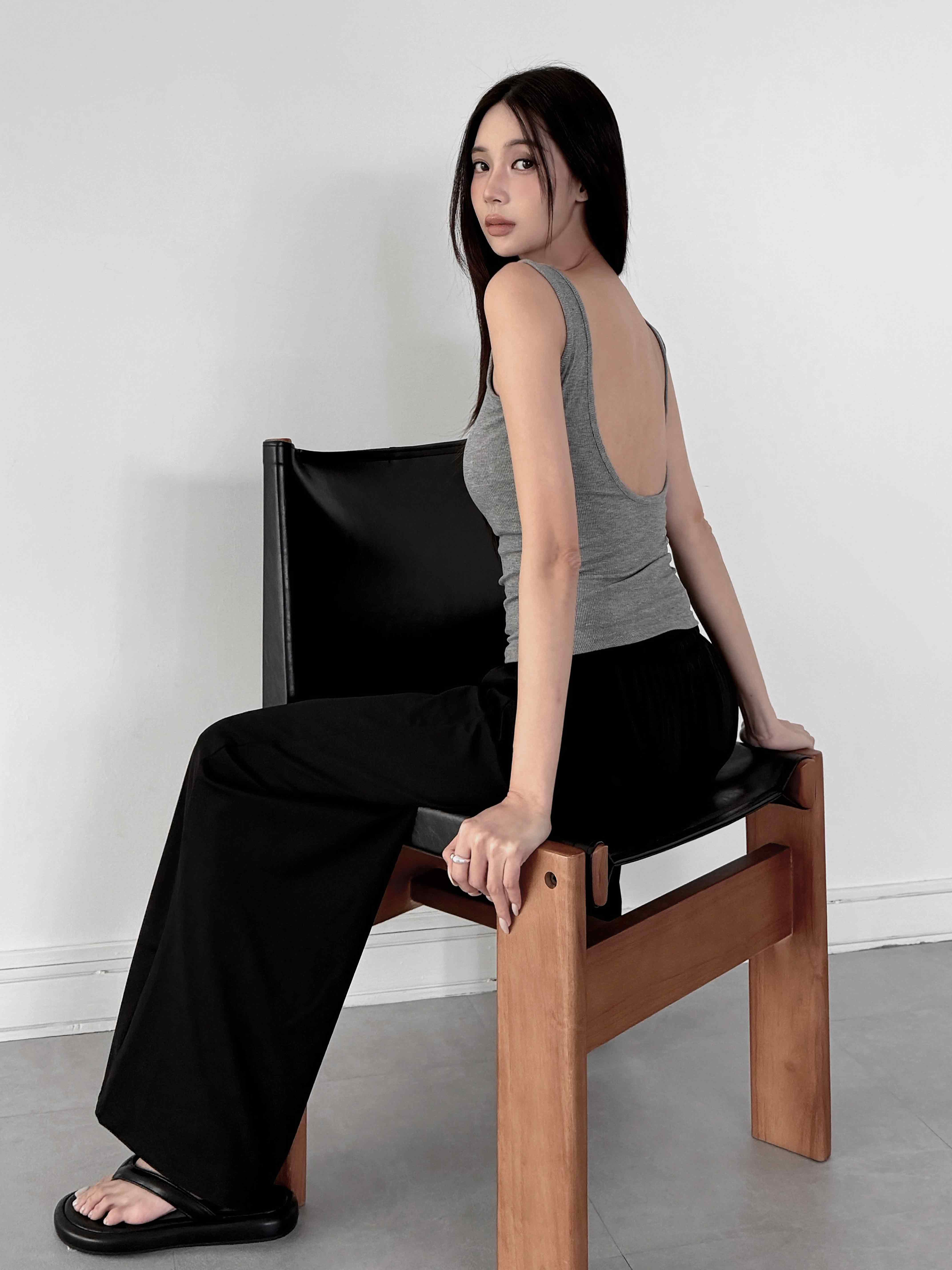 羅紋大U領美背 BRA TOP