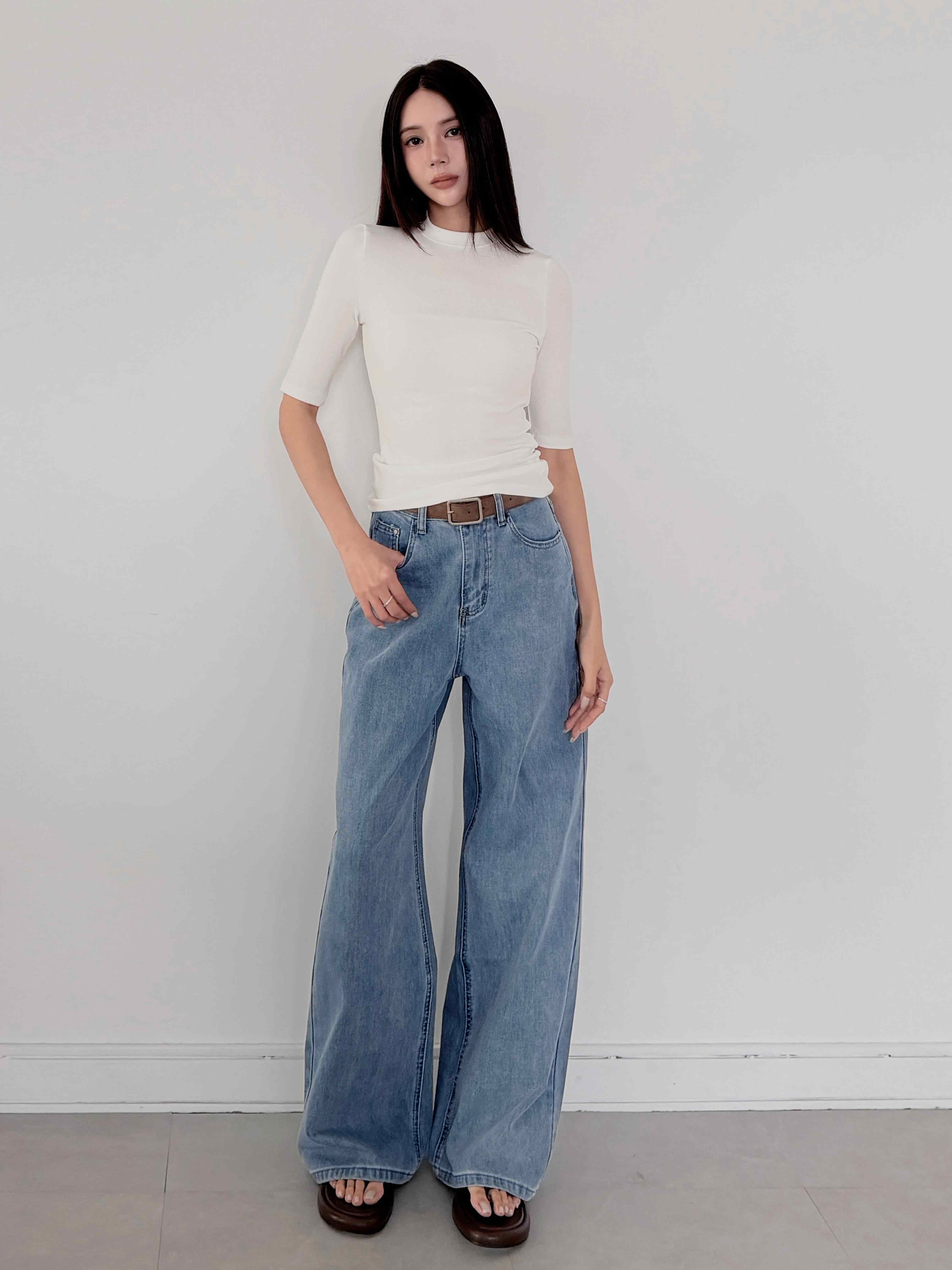 超柔彈五分袖上衣