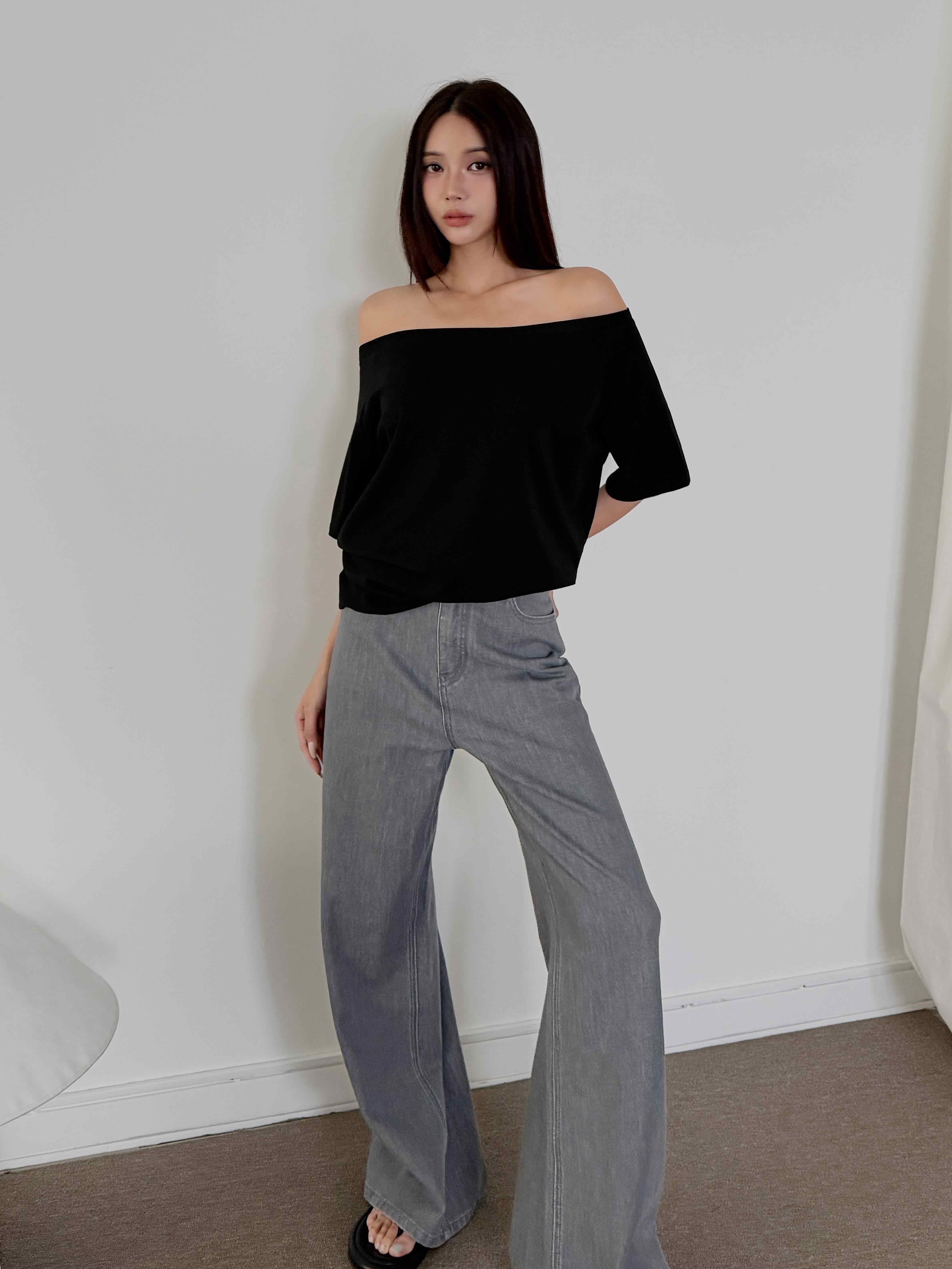 棉質舒柔彈力平口上衣