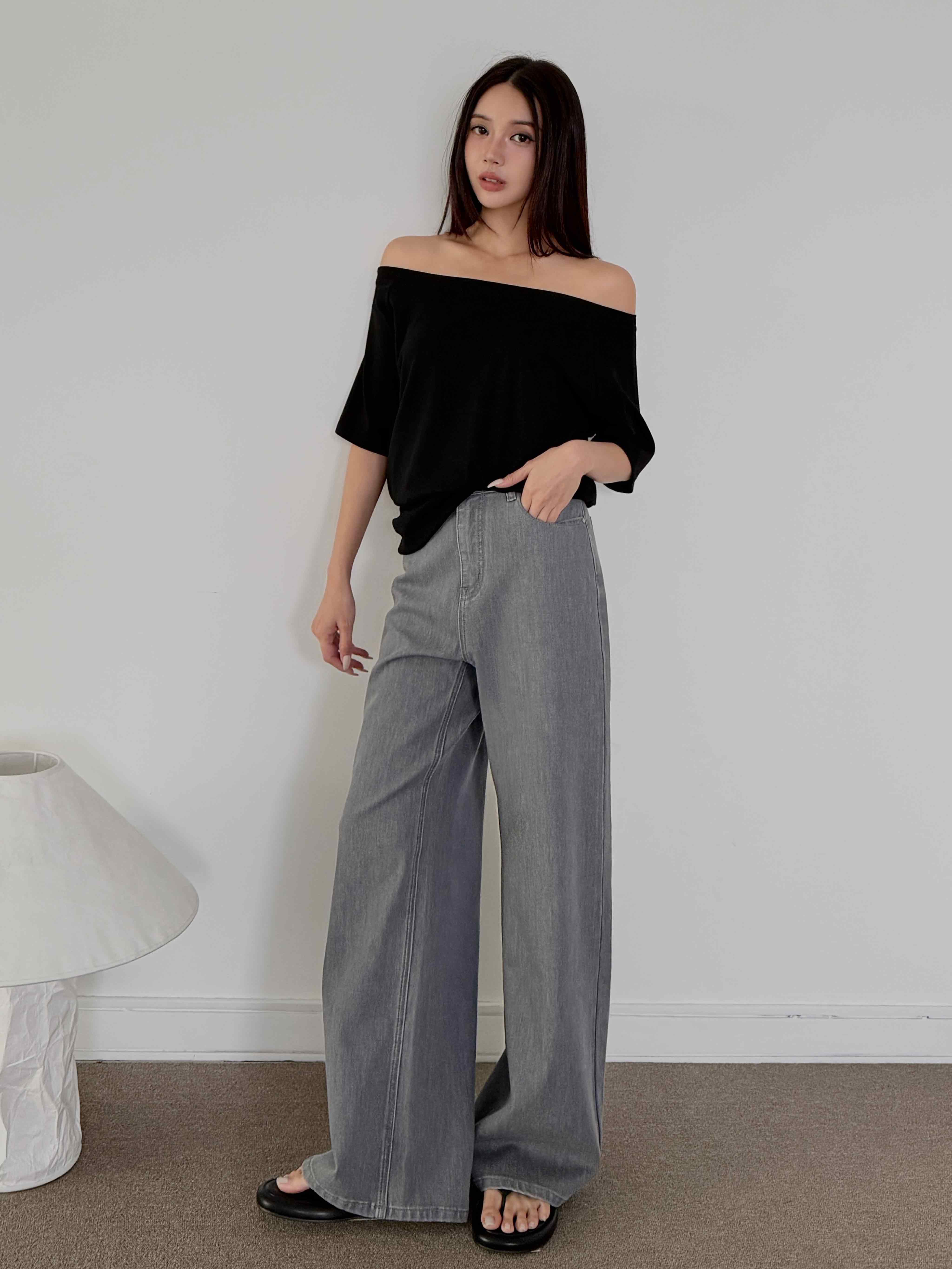 棉質舒柔彈力平口上衣