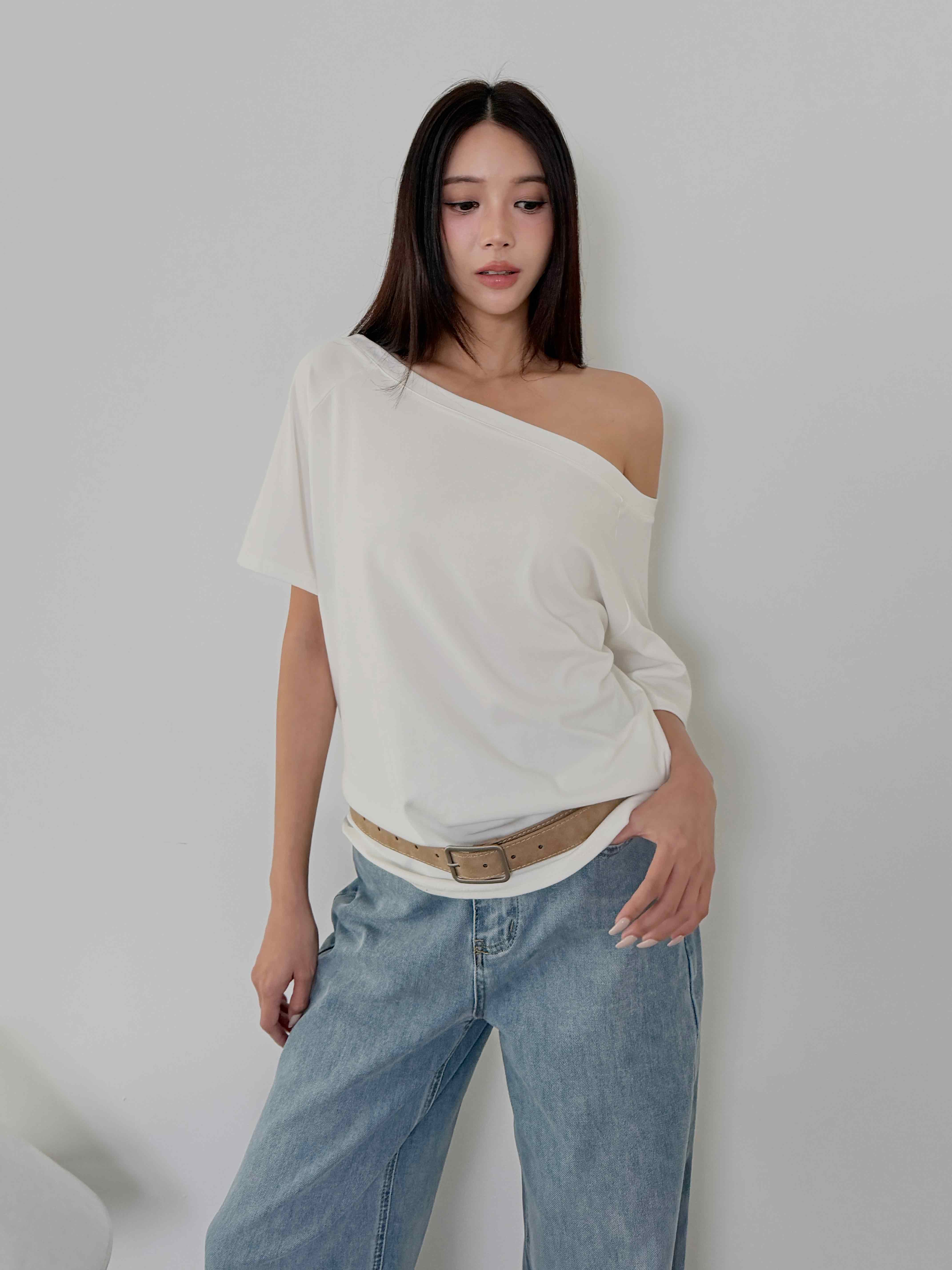 棉質舒柔彈力平口上衣