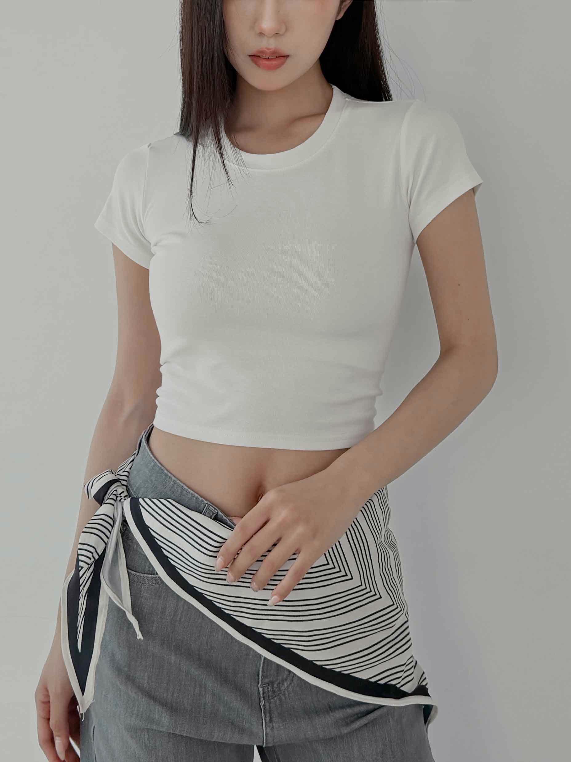 精梳棉後中線短版TEE