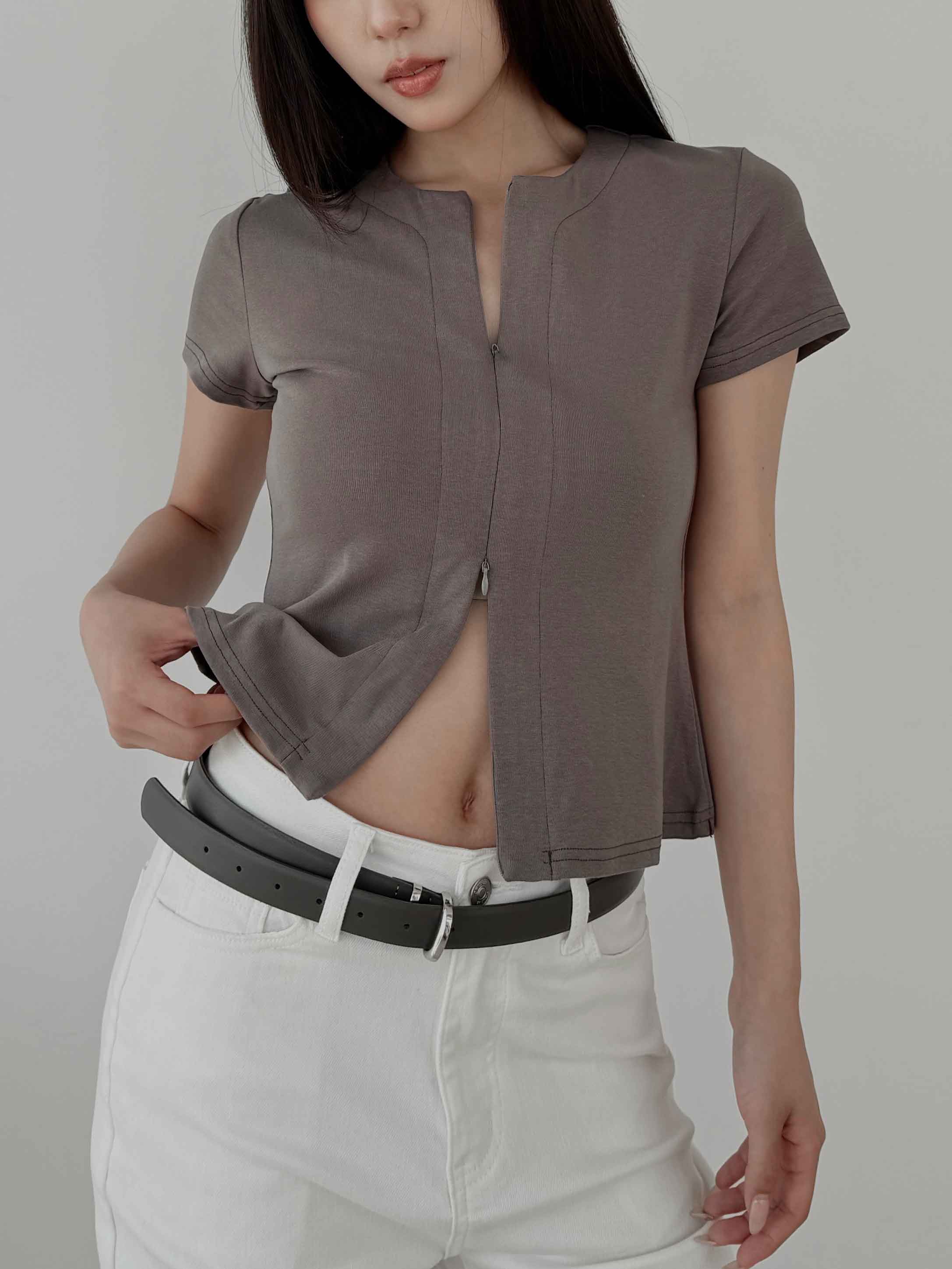 精梳棉彈力拉鍊TEE