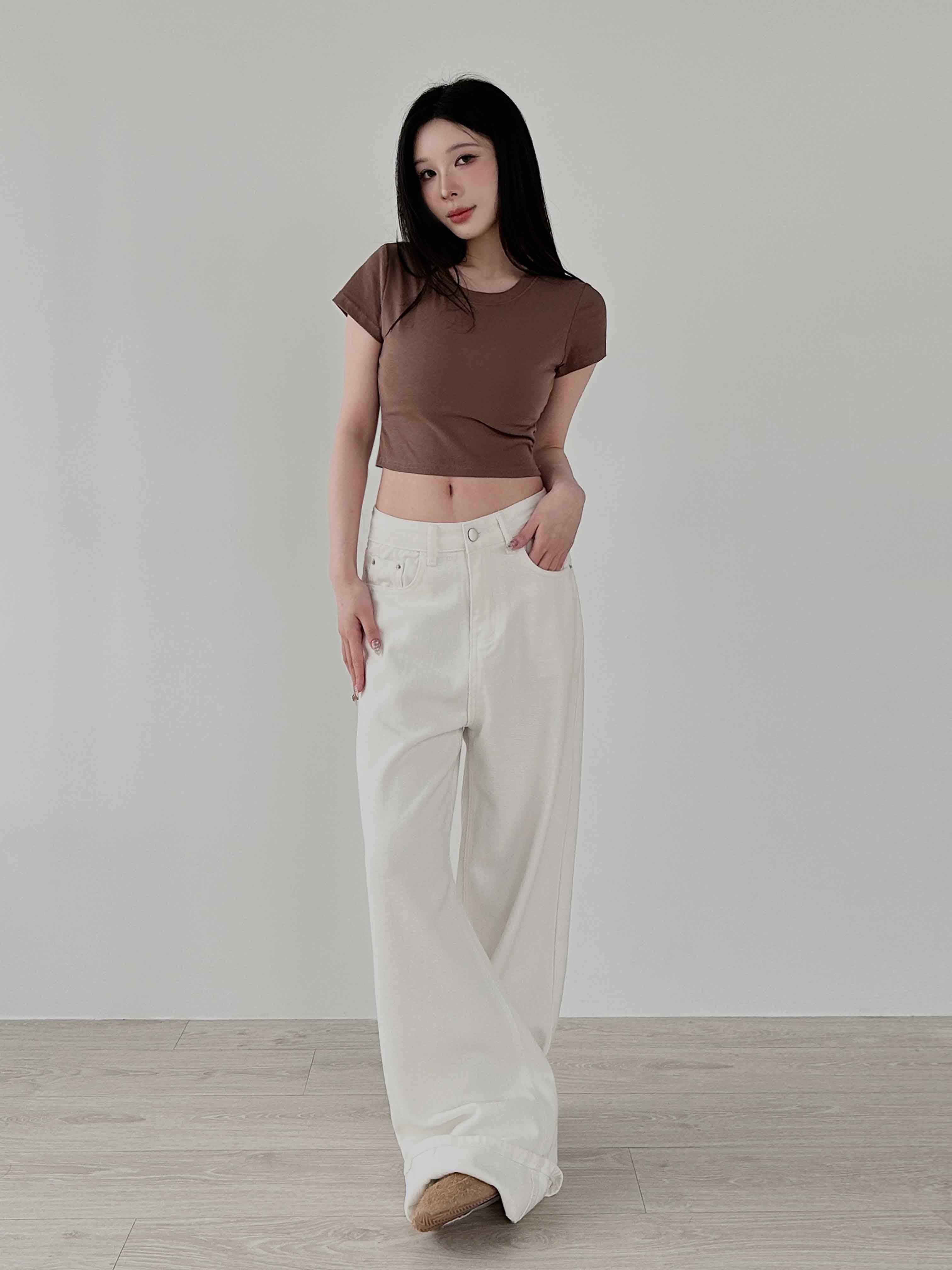 (預購3/23到貨) 精梳棉 BRA TOP 短版TEE