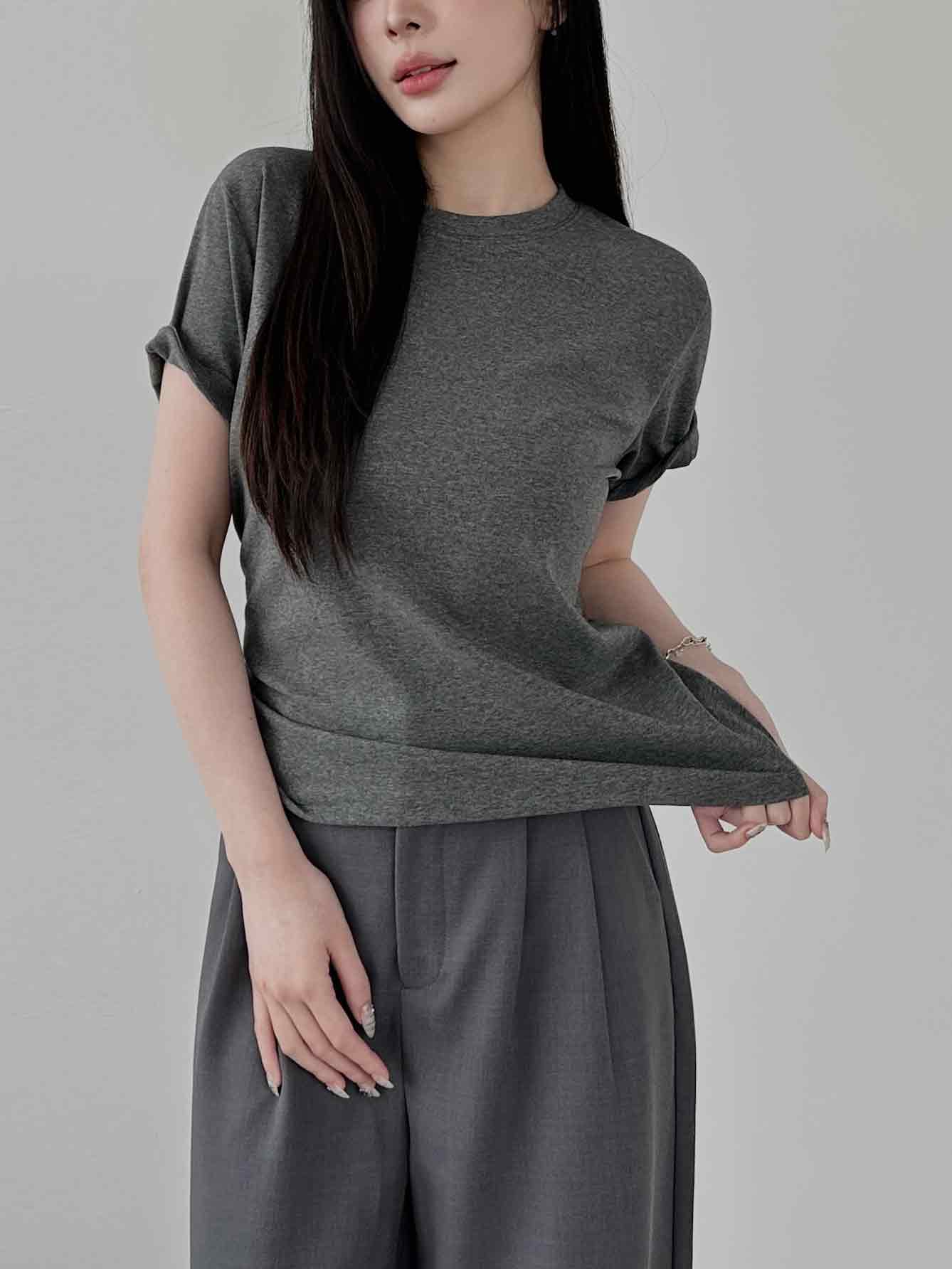 柔彈圓領精梳棉TEE