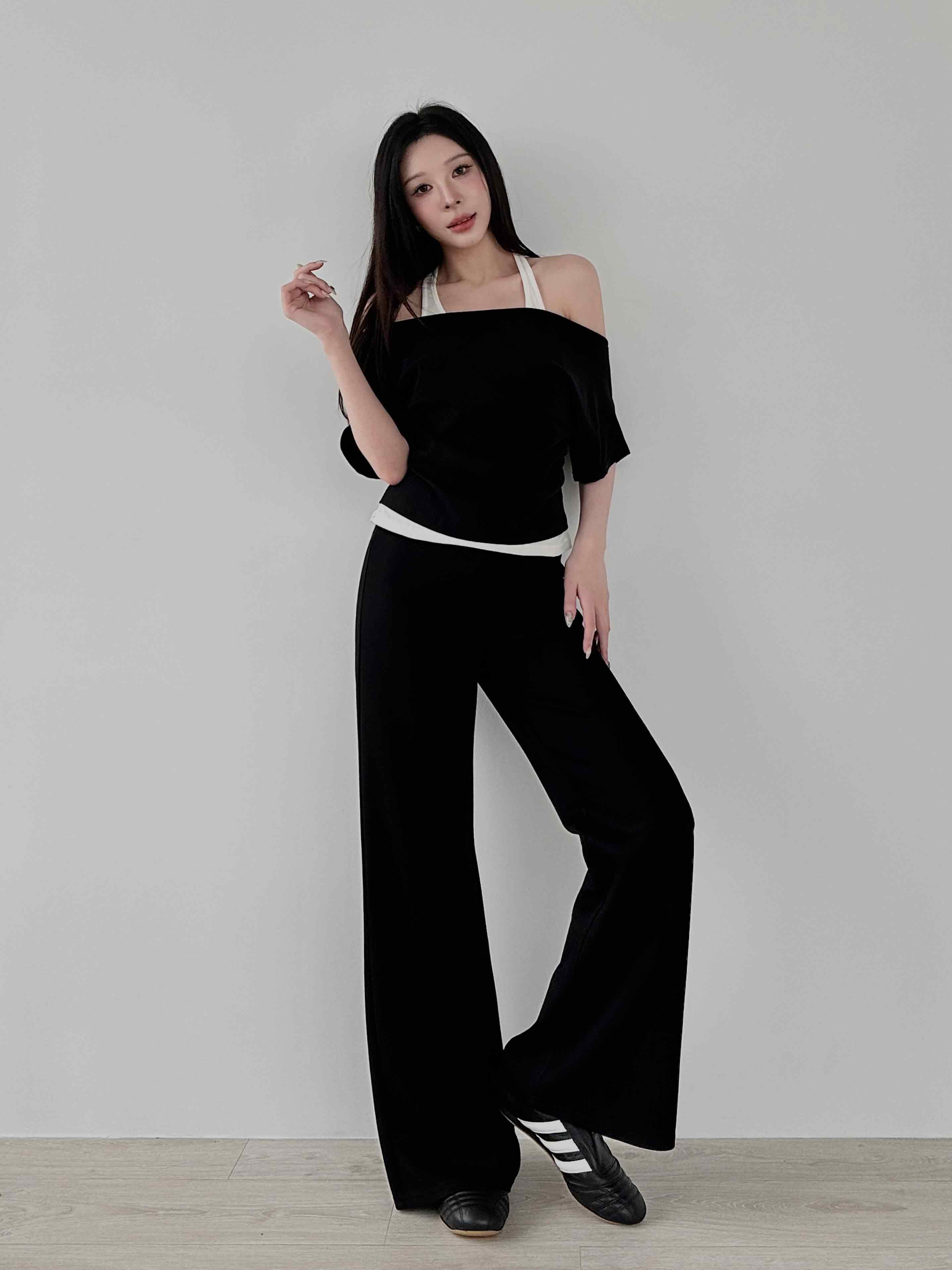 萊賽爾繞脖假兩件上衣