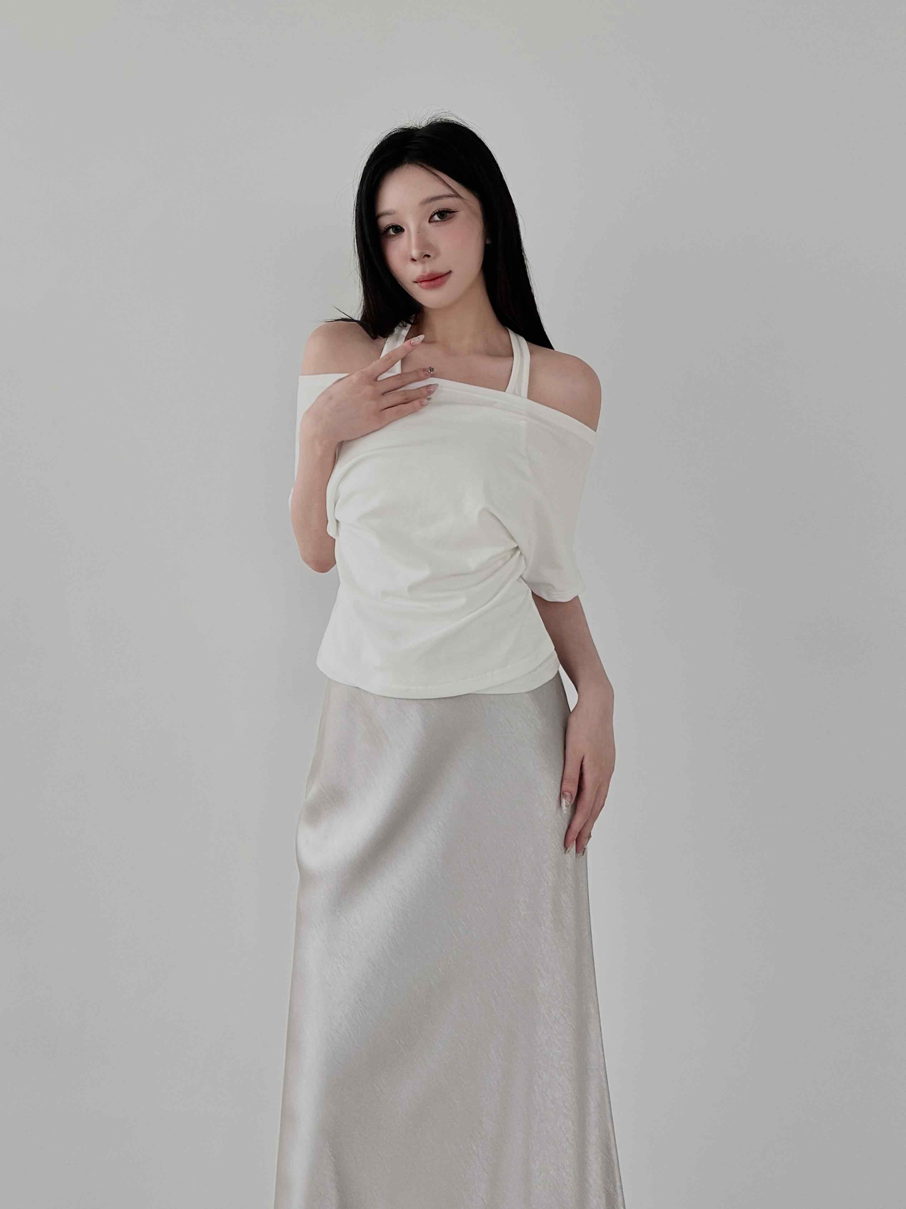 萊賽爾繞脖假兩件上衣