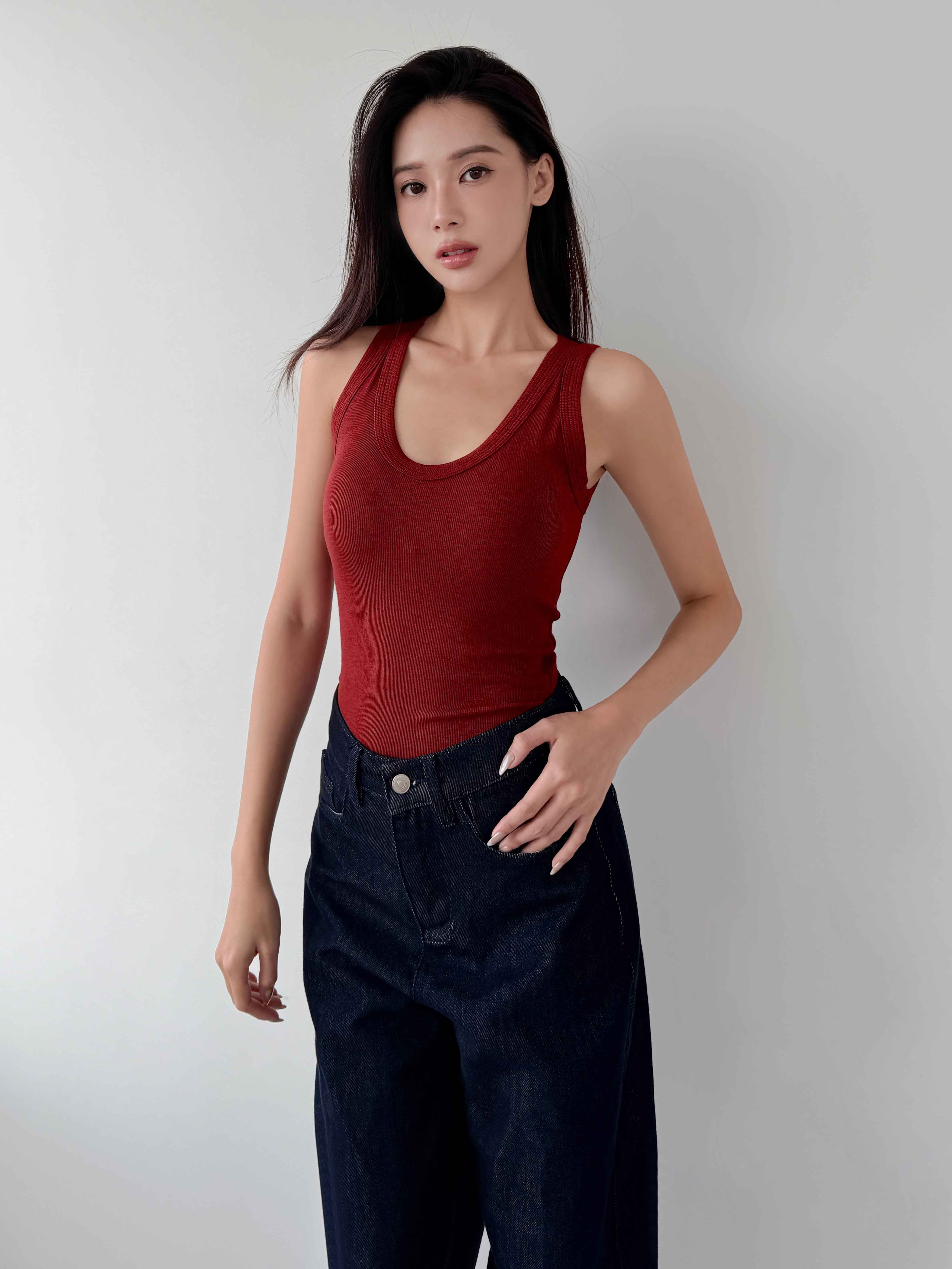 彈力親膚U領 BRA TOP