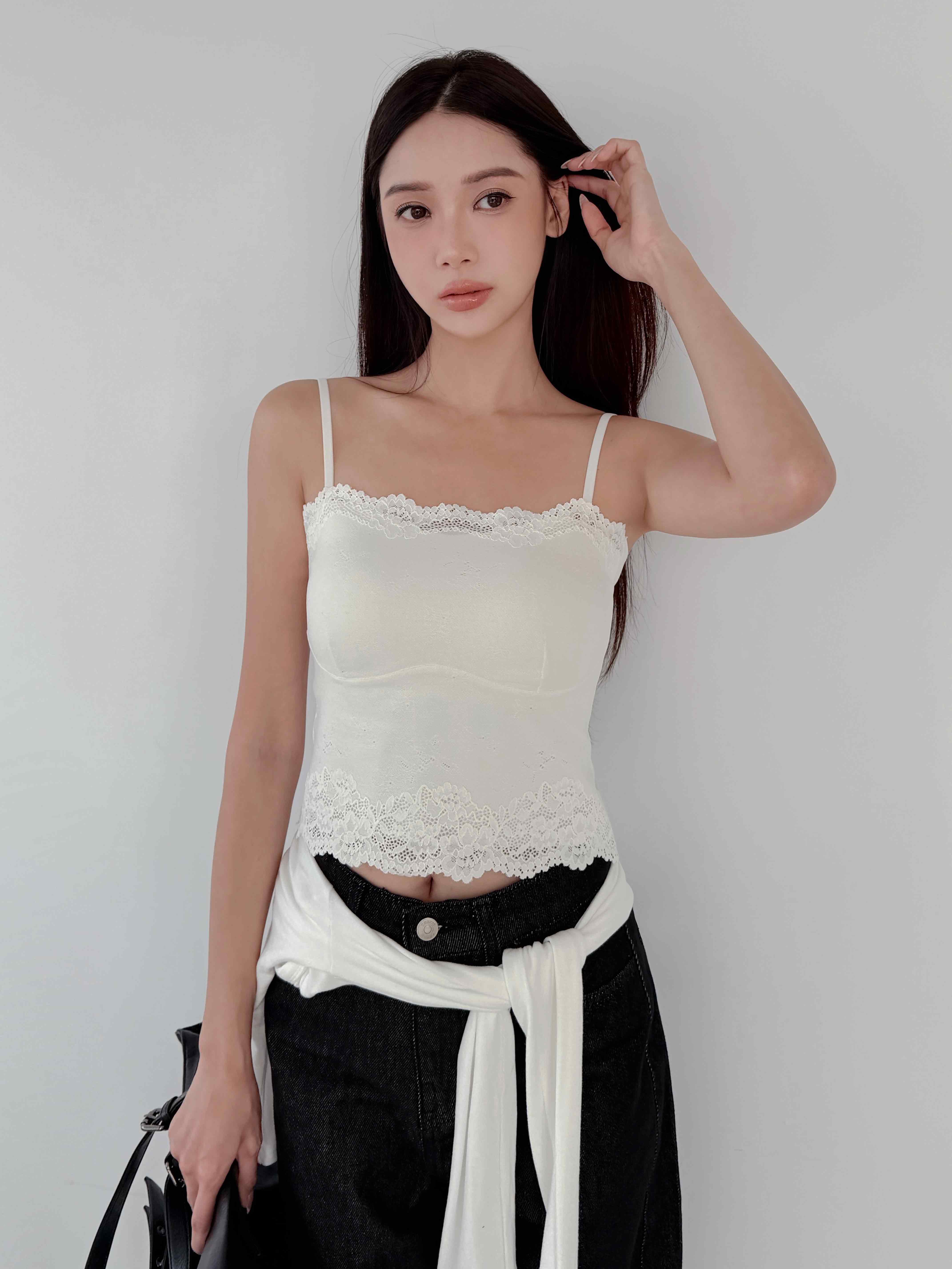 柔暖磨毛蕾絲 BRA TOP