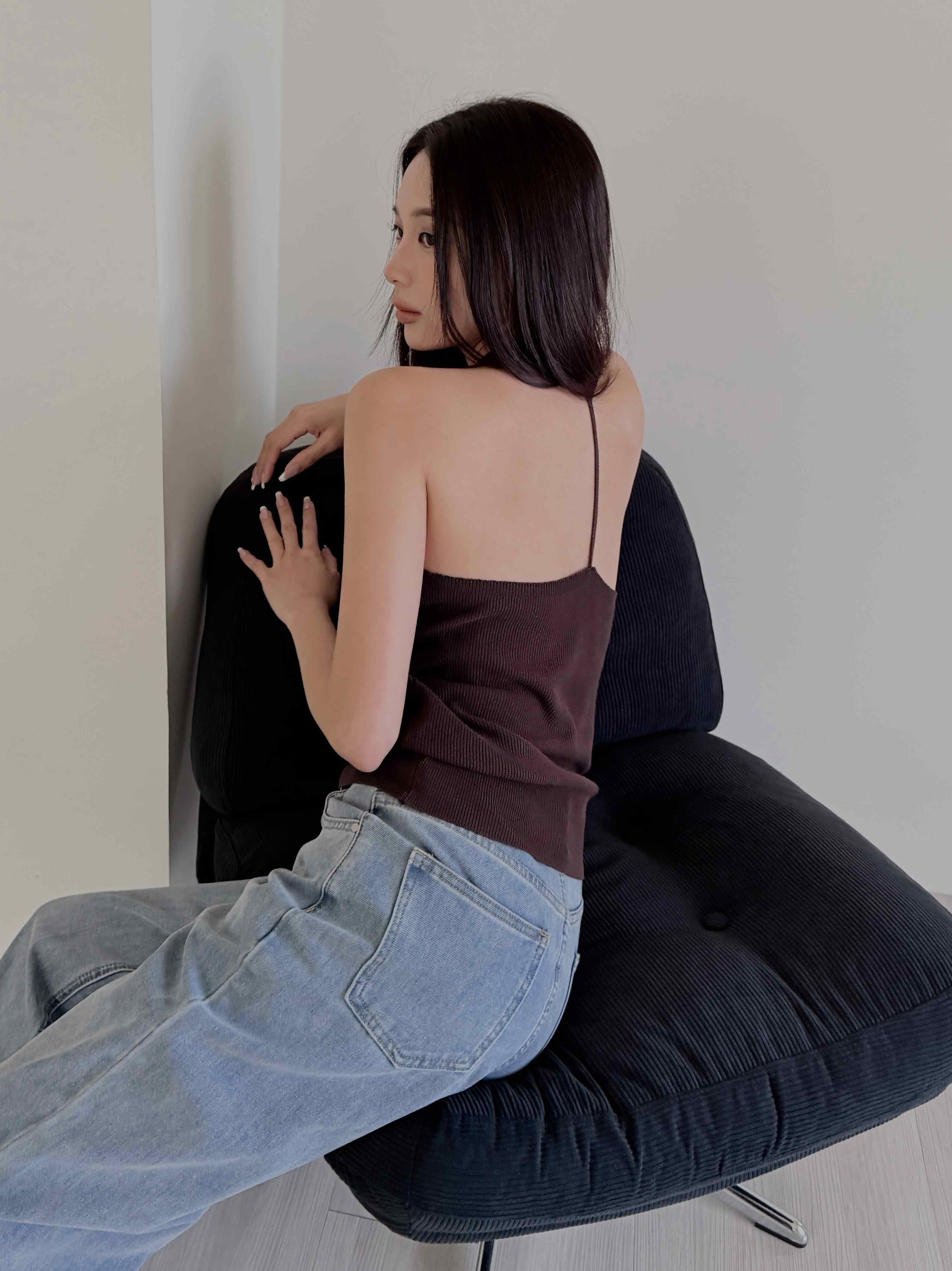 針織柔彈美背背心