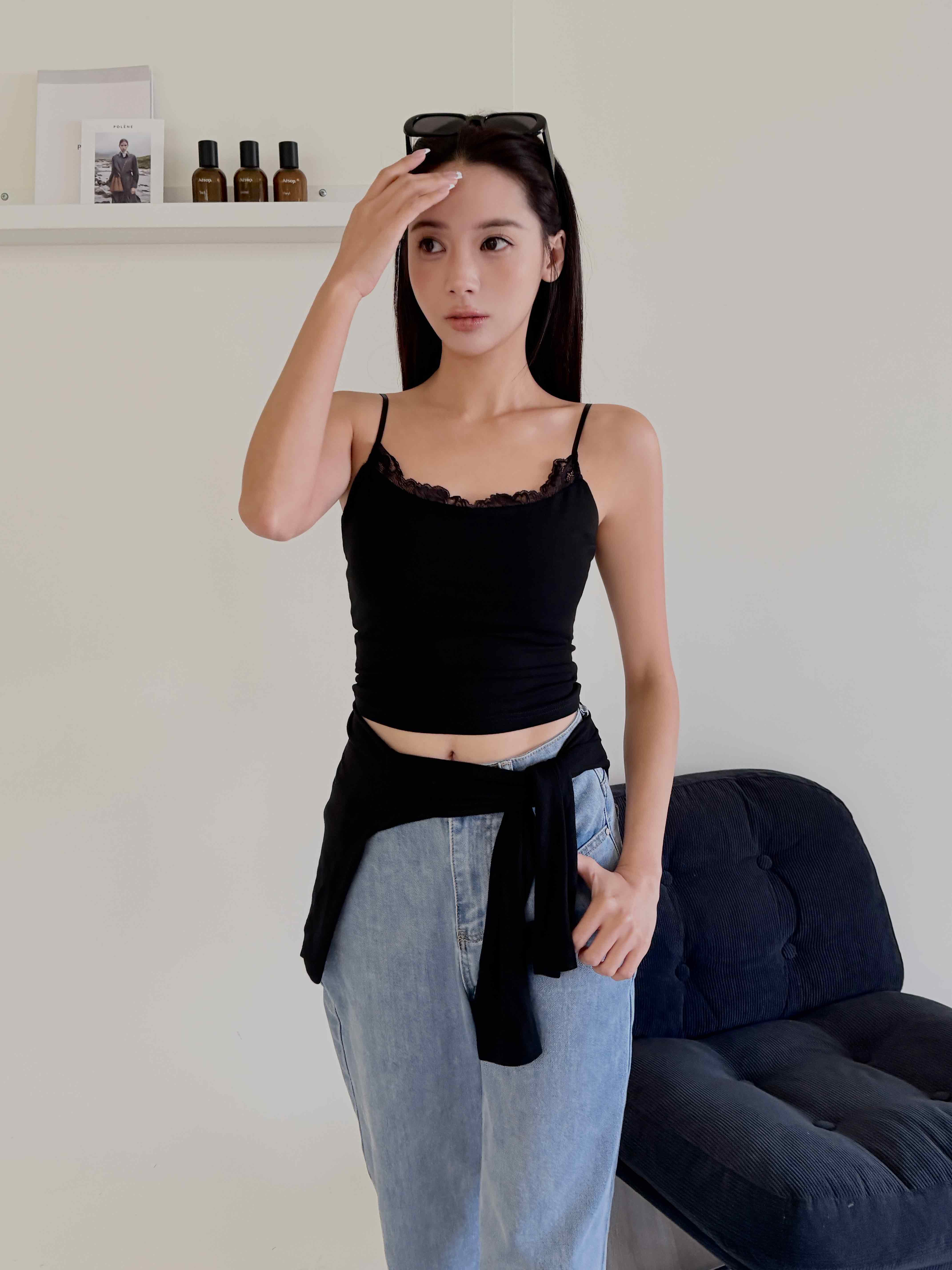 蕾絲彈力細肩BRA TOP