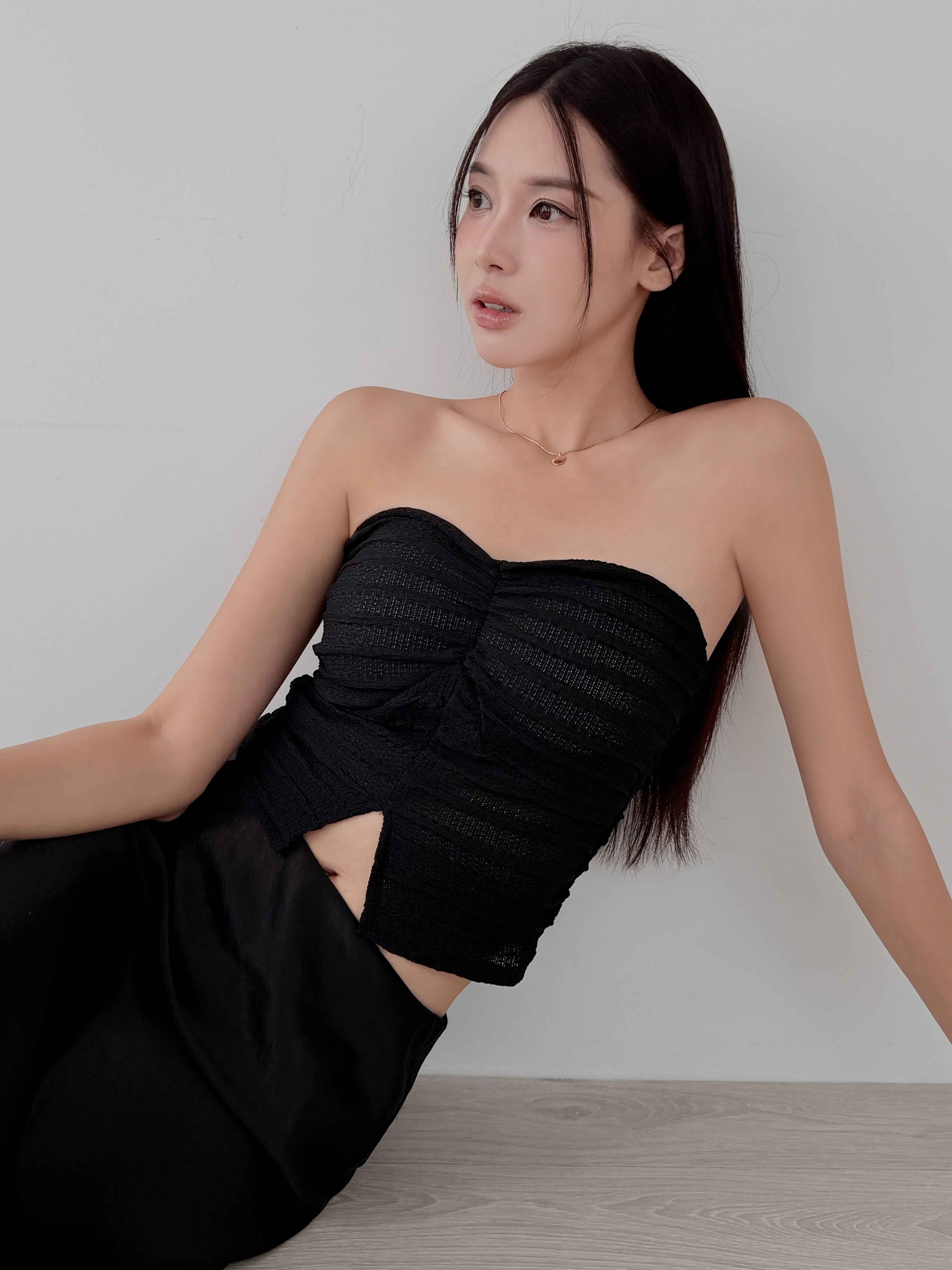 柔彈皺感平口 BRA TOP