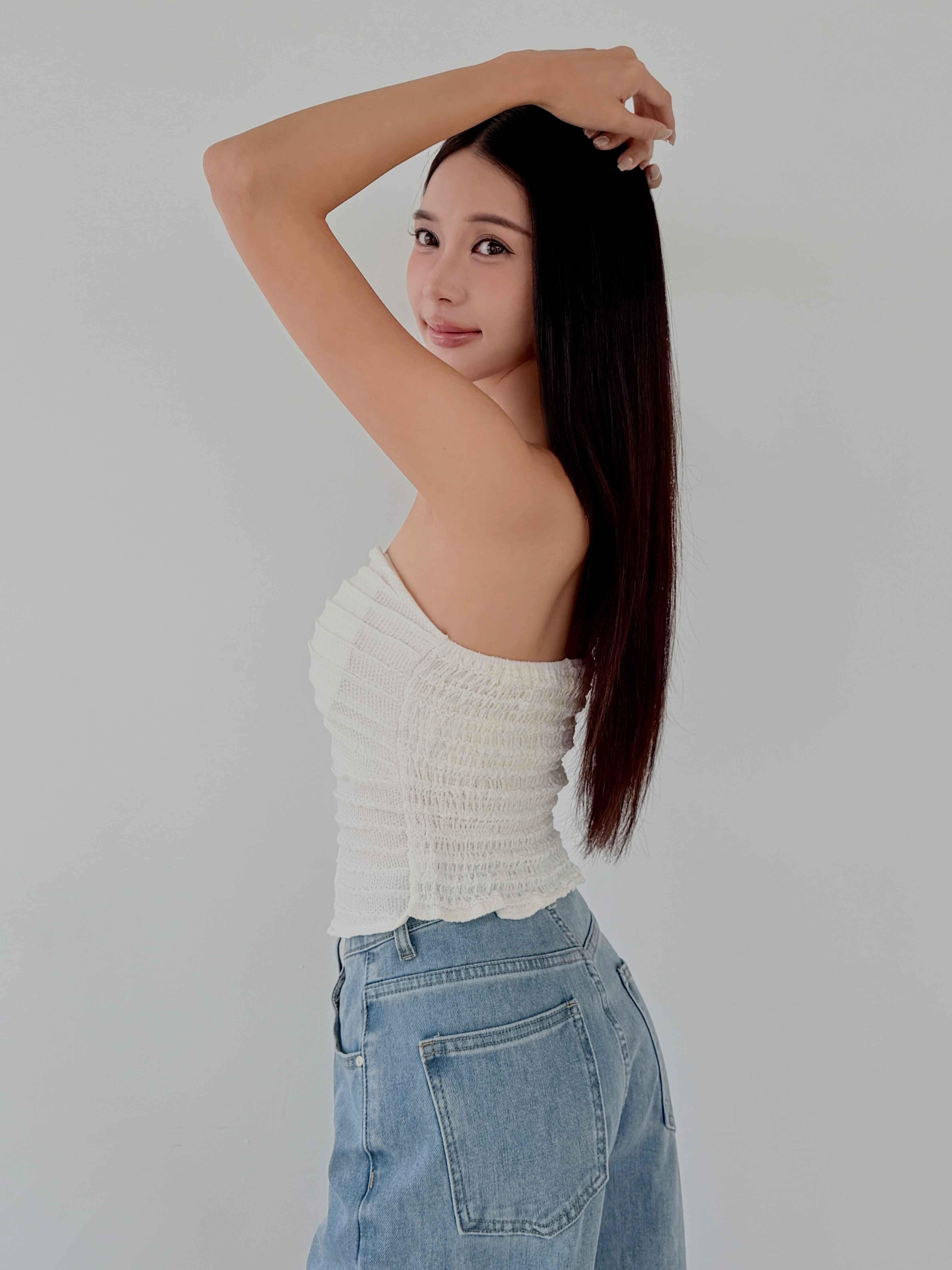 柔彈皺感平口 BRA TOP